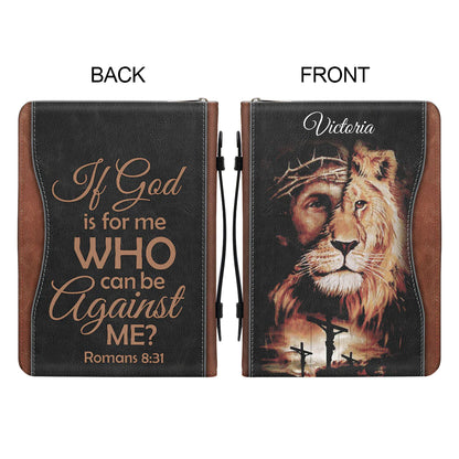 Christianart Bible Cover, If God Is For Me Who Can Be Against Me, Personalized Gifts for Pastor, Gifts For Women, Gifts For Men. - Christian Art Bag