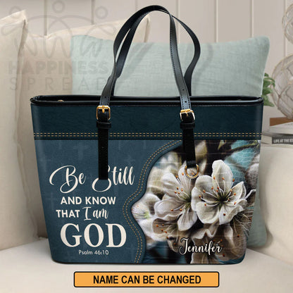 Christianart Handbag, Be Still And Know That I Am God, Personalized Gifts, Gifts for Women. - Christian Art Bag