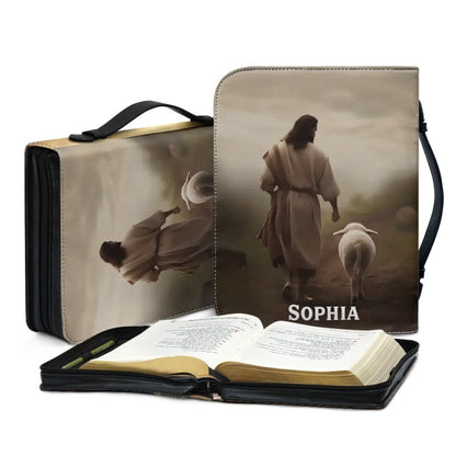 Christianartbag Bible Cover, Jesus Saves Sheep From Wolves Bible Cover, Personalized Bible Cover, Jesus Bible Cover, Christian Gifts, CAB05060124. - Christian Art Bag