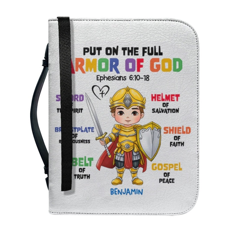 Christianartbag Bible Cover, Put On The Full Armor Of GOD Bible Cover, Personalized Bible Cover, Armor Of God Bible Cover, Bible Cover For Kids, Christian Gifts, CAB08281123. - Christian Art Bag