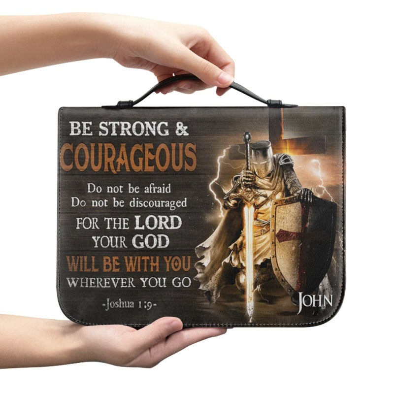 Christianartbag Bible Cover, Be Strong and Courageous Bible Cover, Personalized Bible Cover, Warrior Bible Cover, Christian Gifts, CAB08210224.