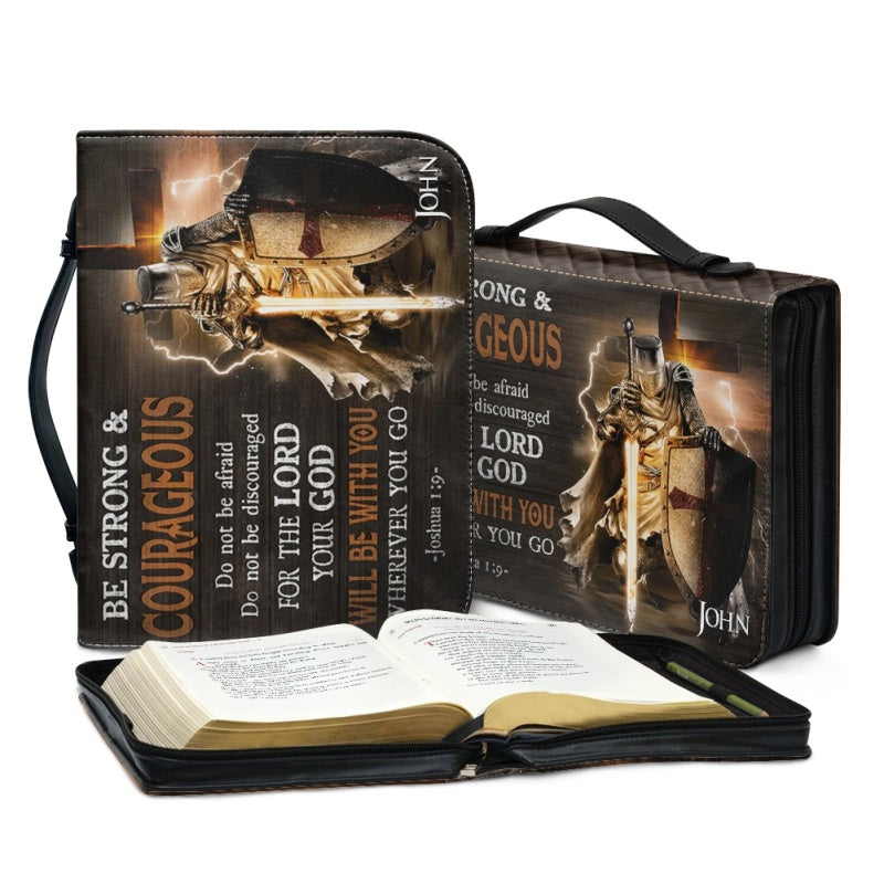 Christianartbag Bible Cover, Be Strong and Courageous Bible Cover, Personalized Bible Cover, Warrior Bible Cover, Christian Gifts, CAB08210224.