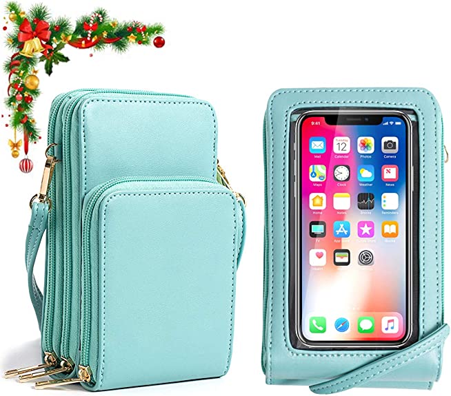 HPSP Personalized Touch Screen Phone Bag Crossbody Bags Women RFID Multifunctional Shoulder Wallet Mini Women's Bag Mobile Wallet Card Holder New - Christian Art Bag