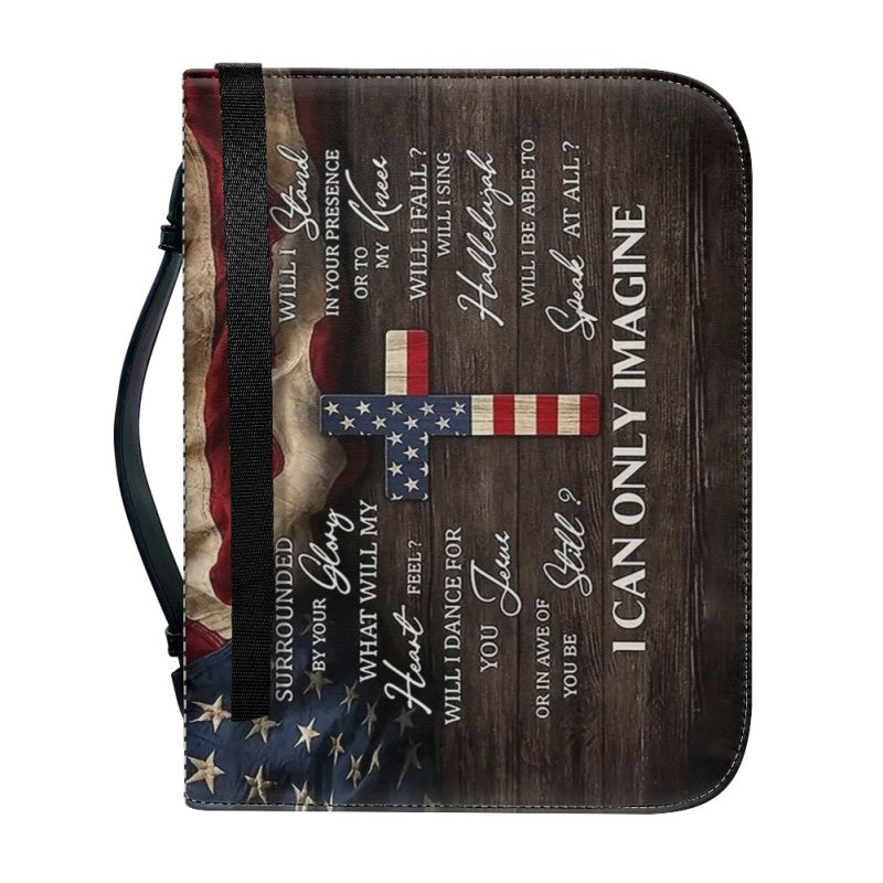 Christianartbag Bible Cover, I Can Only Imagine Bible Cover, Personalized Bible Cover, Flag American Bible Cover, Christian Gifts, CAB08101123. - Christian Art Bag