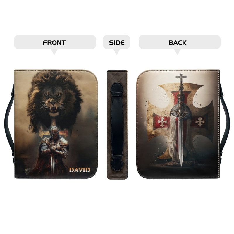 Christianartbag Bible Cover, Armor Of God Ephesians 6:10 Bible Cover, Personalized Bible Cover, Lion Bible Cover, Christian Gifts, CAB01181223. - Christian Art Bag