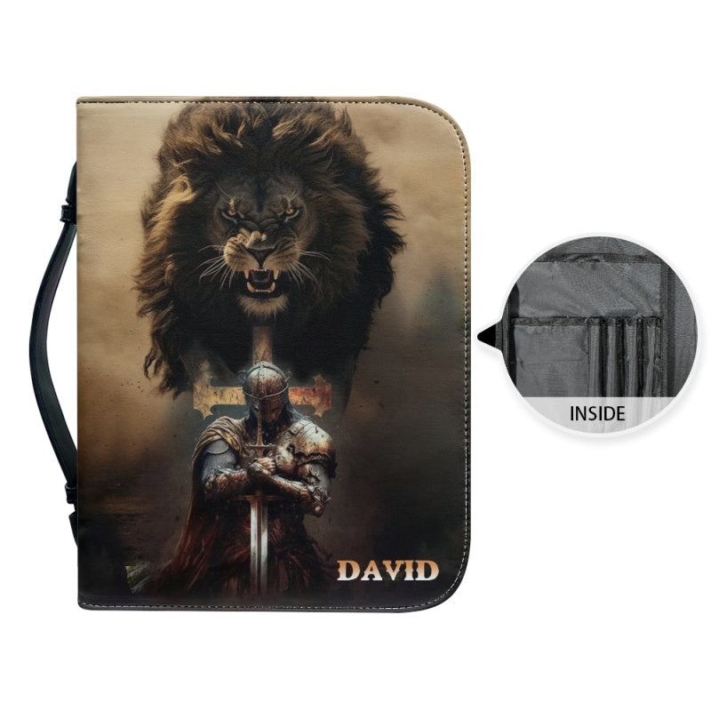 Christianartbag Bible Cover, Armor Of God Ephesians 6:10 Bible Cover, Personalized Bible Cover, Lion Bible Cover, Christian Gifts, CAB01181223. - Christian Art Bag