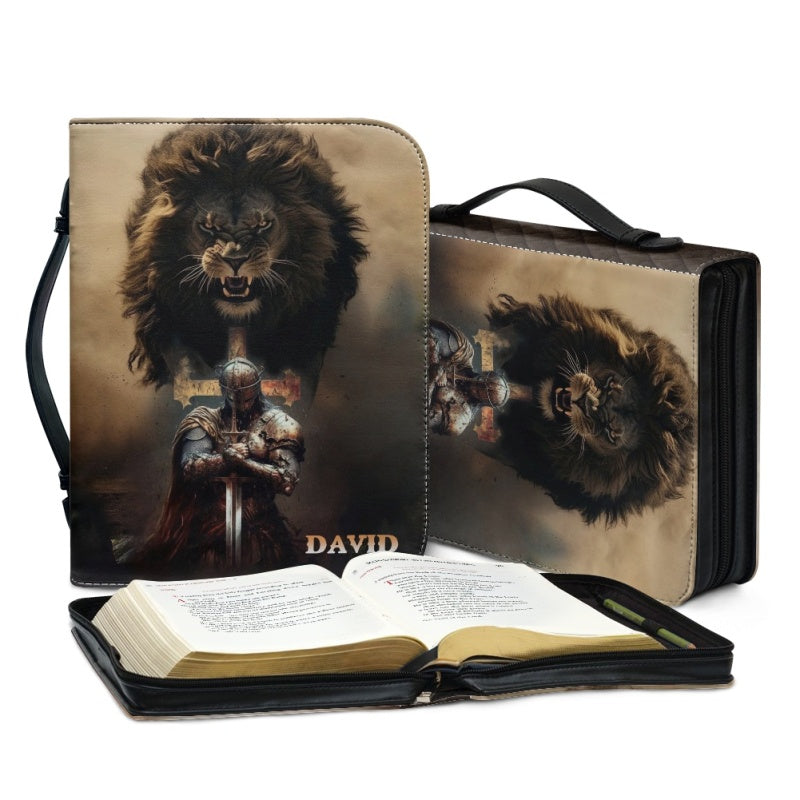 Christianartbag Bible Cover, Armor Of God Ephesians 6:10 Bible Cover, Personalized Bible Cover, Lion Bible Cover, Christian Gifts, CAB01181223. - Christian Art Bag