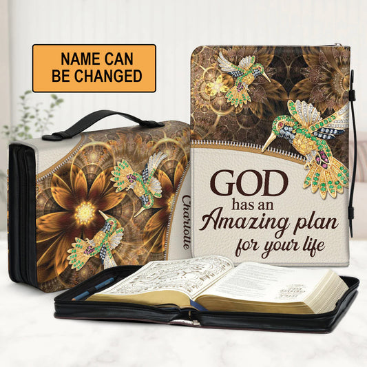 Christianart Bible Cover, GOD Has An Amazing Plan For Your Life, Personalized Gifts for Pastor, Gifts For Women, Gifts For Men. - Christian Art Bag