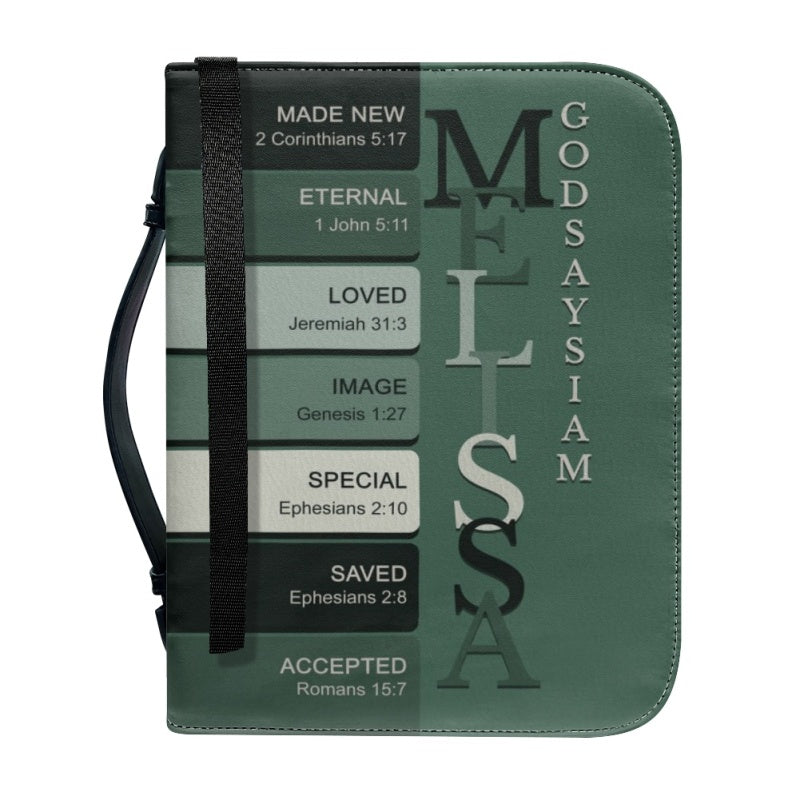 CHRISTIANARTBAG Bible Cover Green - Uncover the sacred meaning of your name - Personalized Bible Cover, CABBBCV02131124.