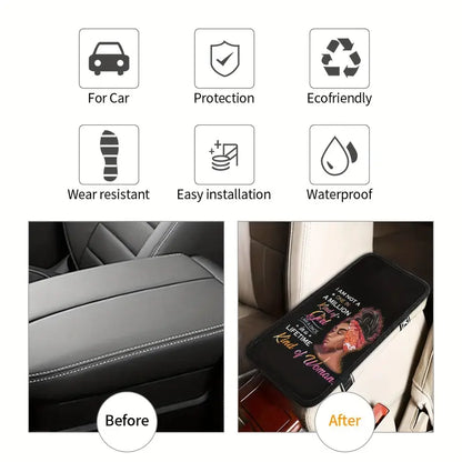 Christianartbag Armrest Accessories Car, African American Girl Car Armrest Cover Auto Center Console Armrest Pad, CAB05260923. - Christian Art Bag