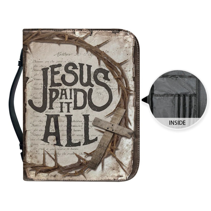 Christianartbag Bible Cover, Redeeming Grace Bible Cover with Crown of Thorns Design - Name Customization Available, CAB01270224.