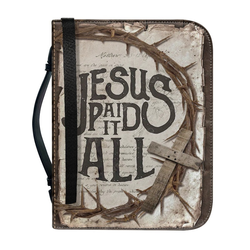 Christianartbag Bible Cover, Redeeming Grace Bible Cover with Crown of Thorns Design - Name Customization Available, CAB01270224.