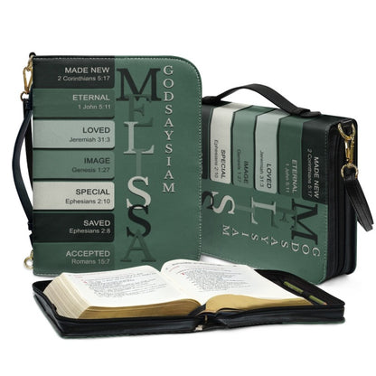 CHRISTIANARTBAG Bible Cover Green - Uncover the sacred meaning of your name - Personalized Bible Cover, CABBBCV02131124.