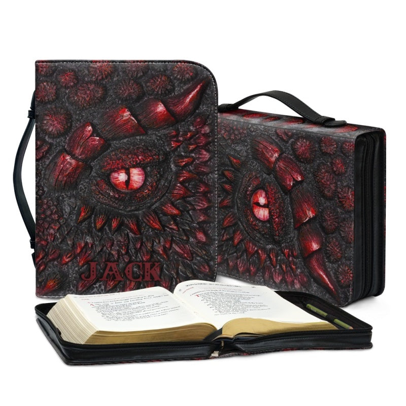 Personalized Dragon-Scale Armor of God Bible Cover - Custom Name Faith Accessory | CHRISTIANARTBAG CABBBCV01120424.