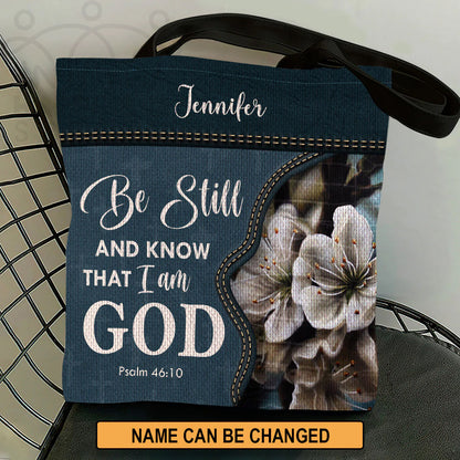 Christianart Handbag, Be Still And Know That I Am God, Personalized Gifts, Gifts for Women. - Christian Art Bag