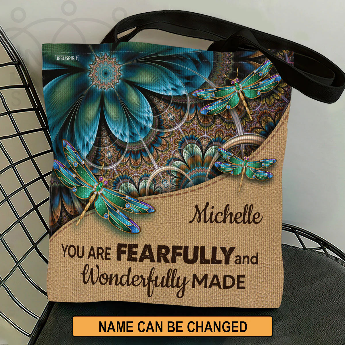 Christianart Handbag, Personalized Hand Bag, You Are Fearfully And Wonderfully Made, Personalized Gifts, Gifts for Women. - Christian Art Bag