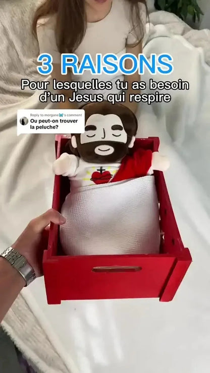 CHRISTIANARTBAG GIFTS - 40CM Breathing Jesus Soothe Plush Toy – Comforting & Calming for Kids | Easter & Christmas Gift