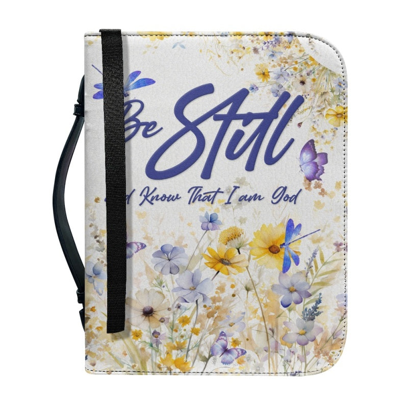 Christianartbag Bible Cover, Be Still and Know That I Am God Bible Cover, Personalized Bible Cover, Flower Bible Cover, Christian Gifts, CAB01271223. - Christian Art Bag