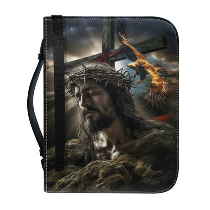 Christianartbag Bible Cover, Warrior Of God Lion Cross Bible Cover, Personalized Bible Cover, Jesus Bible Cover, Christian Gifts, CAB02181223. - Christian Art Bag