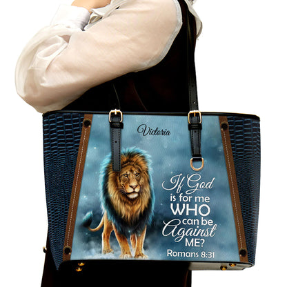 Christianart Designer Handbags, If God Is For Me Who Can Be Against Me Romans 8:31, Personalized Gifts, Gifts for Women. - Christian Art Bag