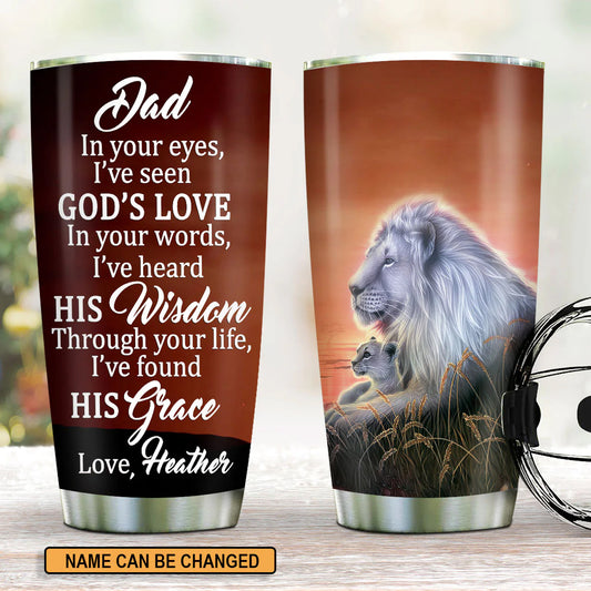 Christianartbag Drinkware, Dad In Your Eyes, Personalized Mug, Tumbler, Personalized Gift. - Christian Art Bag