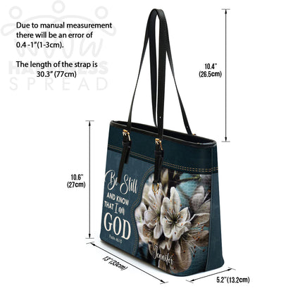 Christianart Handbag, Be Still And Know That I Am God, Personalized Gifts, Gifts for Women. - Christian Art Bag