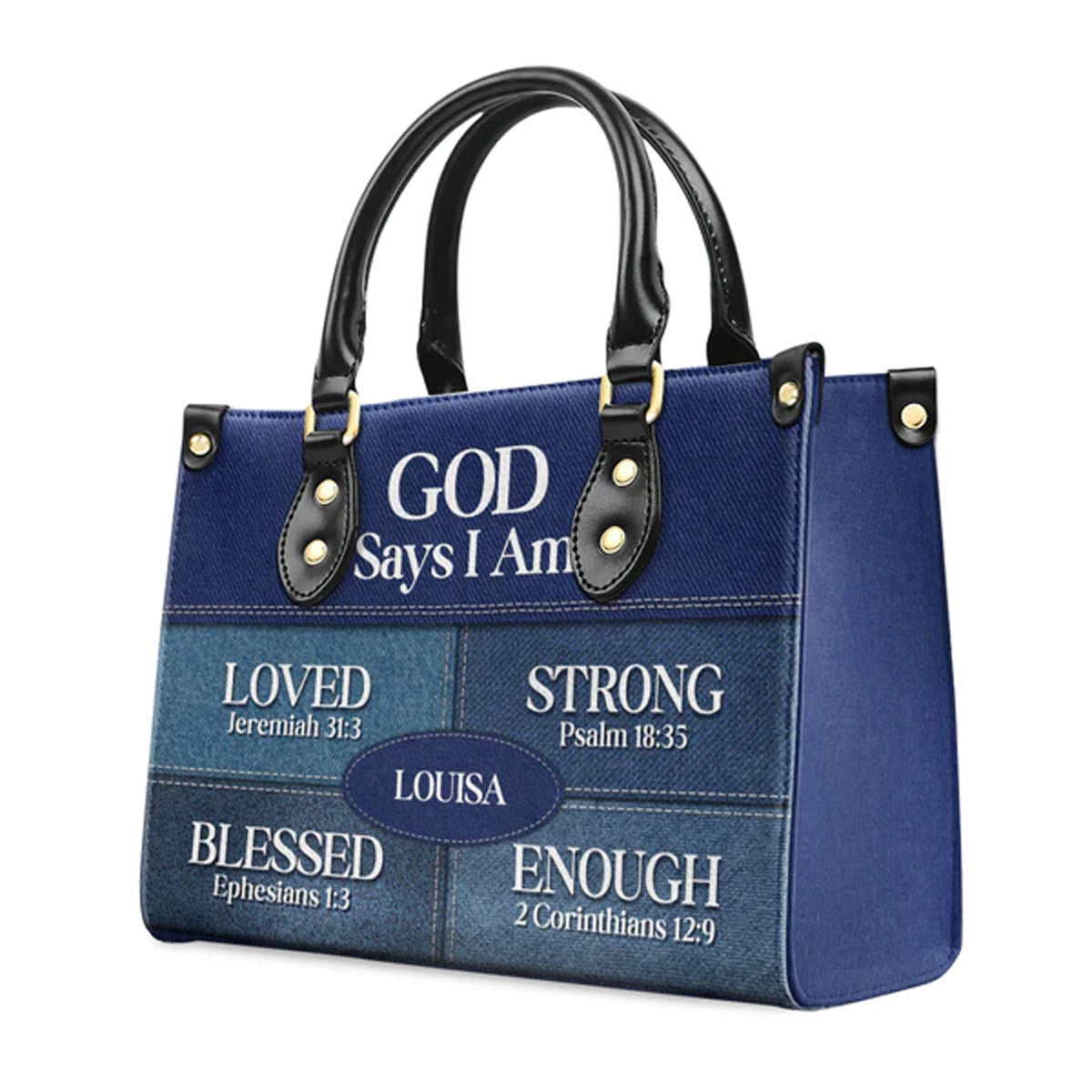 Christianartbag Handbags, God Says I Am Blessed Ephesians 1:3 Leather Bags, Personalized Bags, Gifts for Women, Christmas Gift, CABLTB08290723. - Christian Art Bag