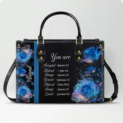 Personalized Leather Handbag with Bible Verses – Custom Christian Gift for Women | CHRISTIANARTBAG CAB010202426