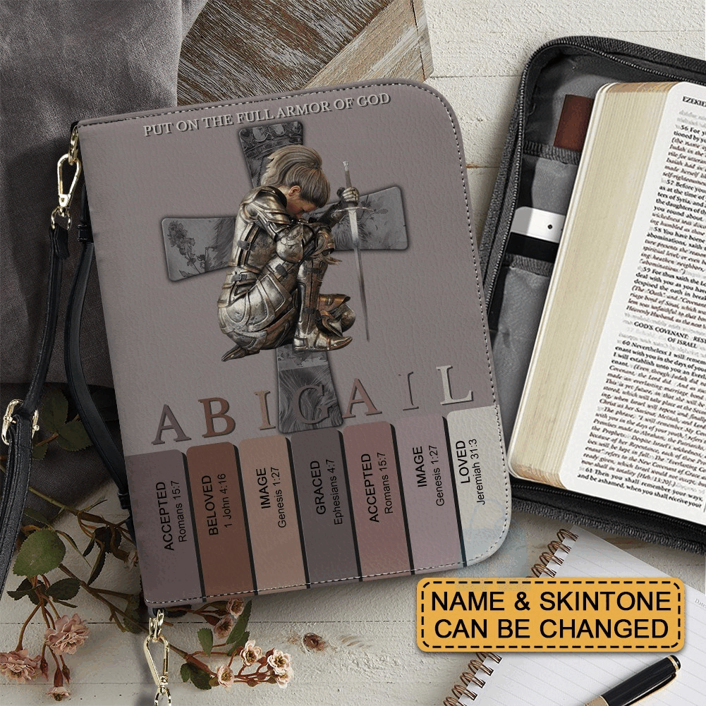 CHRISTIANARTBAG Bible Cover - Uncover the sacred meaning of your name - Custom Name and Skin Tone - Personalized Bible Cover, CABBBCV01200624.