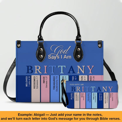 Personalized Leather Handbag – Custom Name Christian Purse by CHRISTIANARTBAG