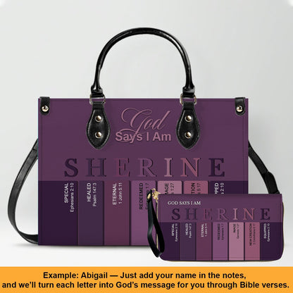 Personalized Leather Handbag – Custom Name Christian Purse by CHRISTIANARTBAG