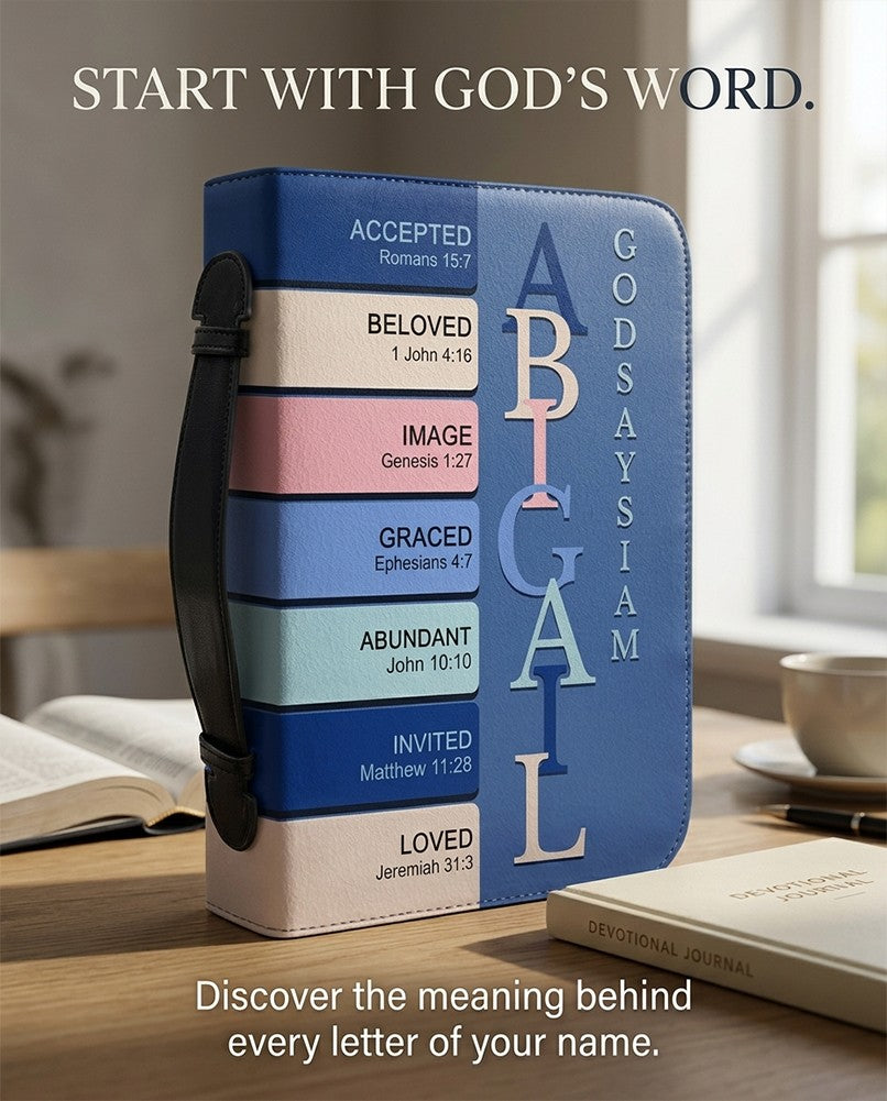 CHRISTIANARTBAG Bible Cover - Uncover the sacred meaning of your name - Personalized Bible Cover, CABBBCV02030624.