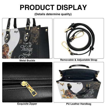 Personalized Leather Handbag with Bible Verse – Custom Christian Purse with Name | CHRISTIANARTBAG Faith Gift for Women