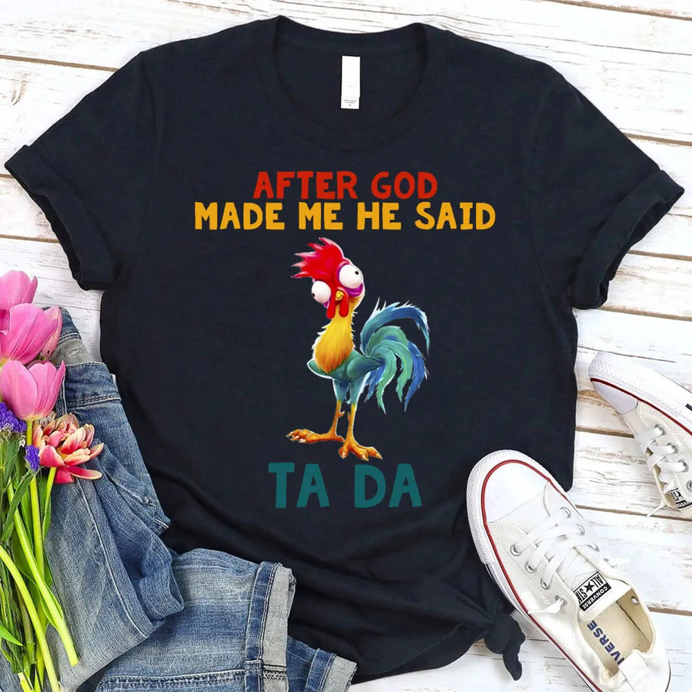 Christianartbag T-Shirt, AFTER GOD MADE ME HE SAID TA DA VINTAGE CHRISTIAN T-Shirt, Unisex T-Shirt, CABTS08250124.