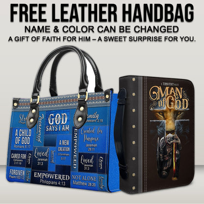 CHRISTIANARTBAG Bible Cover - Uncover the sacred meaning of your name - Buy a Bible Cover, Get a Free Personalized Leather Handbag – Perfect Father's Day Gift