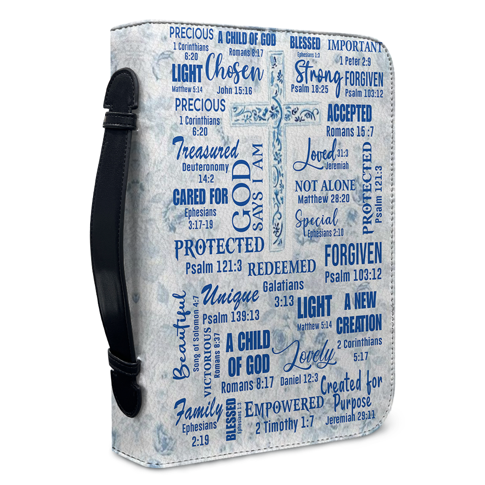 CHRISTIANARTBAG Bible Cover - GOD Says I AM – Custom Name – CHRISTIANARTBAG Gift for Christians CAB01280525