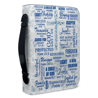CHRISTIANARTBAG Bible Cover - GOD Says I AM – Custom Name – CHRISTIANARTBAG Gift for Christians CAB01280525