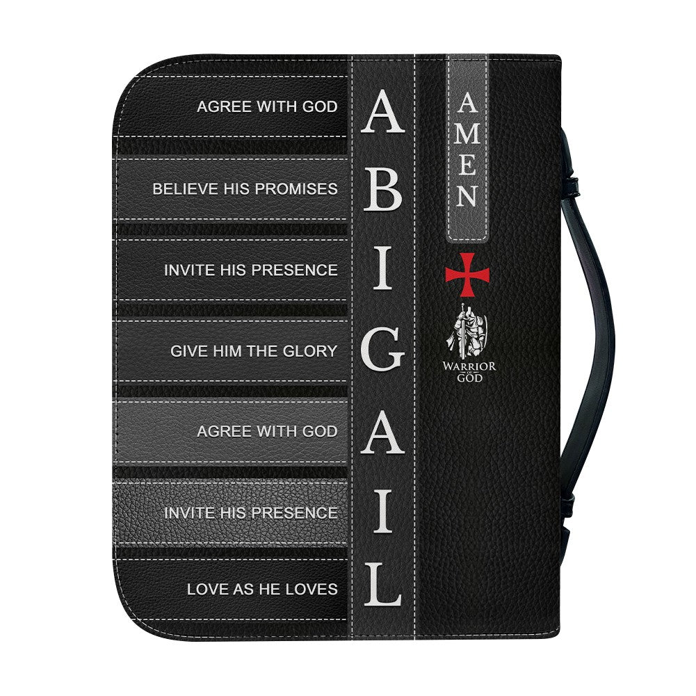 Personalized Bible Cover with Custom Name - Meaningful Faith Message for Each Letter - Premium Christian Gift for Men, Women & Kids