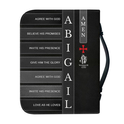 Personalized Bible Cover with Custom Name - Meaningful Faith Message for Each Letter - Premium Christian Gift for Men, Women & Kids