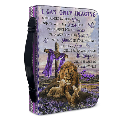 Christianartbag Bible Cover, I Can Only Imagine Bible Cover, Personalized Bible Cover Purple, Christian Gifts, CAB01241023. - Christian Art Bag