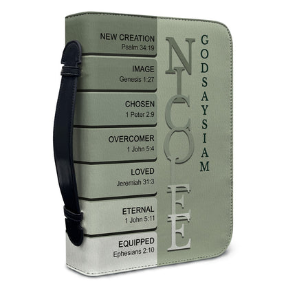 CHRISTIANARTBAG Bible Cover - Uncover the sacred meaning of your name - Personalized Bible Cover, CABBBCV011626