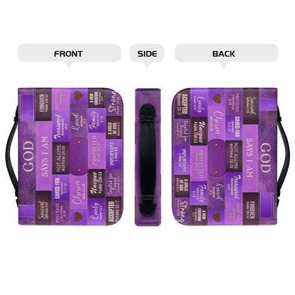 Christianartbag Handbags, God Says You Are Leather Handbag Purple, Personalized Bags, Gifts for Women, Christmas Gift, CABLTB02220923.