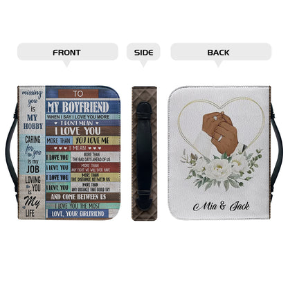 Christianartbag Bible Cover, To My Boyfriend Bible Cover, Personalized Bible Cover, Gift For Boyfriend, Christian Gifts, CAB08081223. - Christian Art Bag