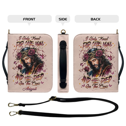 CHRISTIANARTBAG Bible Cover - I Only Kneel For One Man - Personalized Bible Cover – Custom Name – CHRISTIANARTBAG Gift for Christians CAB09280625