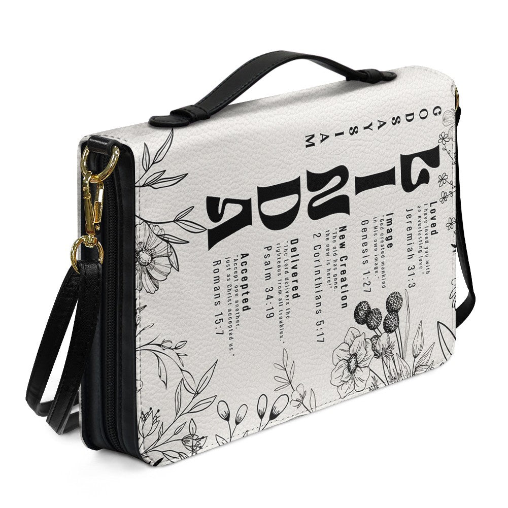 CHRISTIANARTBAG Bible Cover - Uncover the sacred meaning of your name - A Mind Anchored in Christ Blooms with Truth - Personalized Bible Cover, CABBBCV01051425.