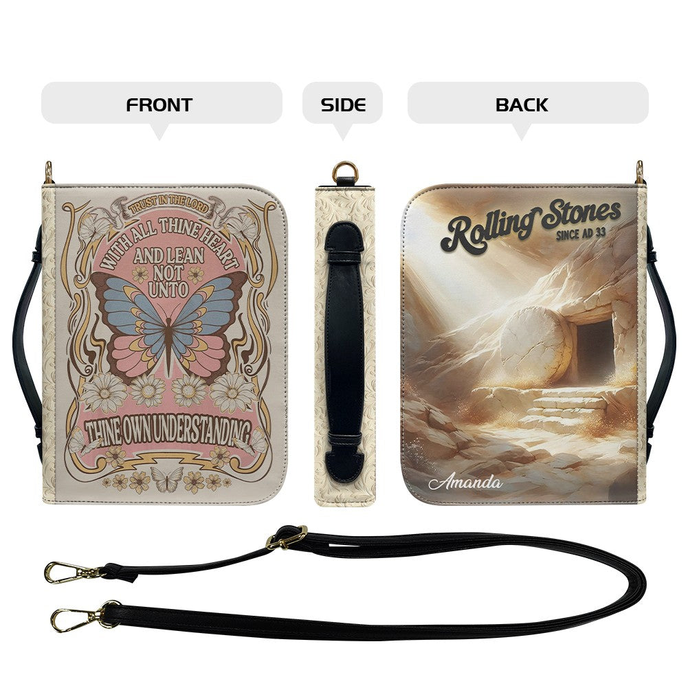 CHRISTIANARTBAG Bible Cover - Trust In The Lord - Rolling Stones Since AD 33 - Personalized Bible Cover Retro, CABBBCV02180525.
