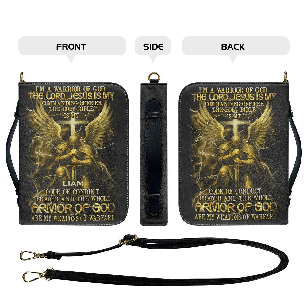 CHRISTIANARTBAG Bible Cover - I'm A Warrior Of God - Personalized Bible Cover for Men, CABBBCV01050725.