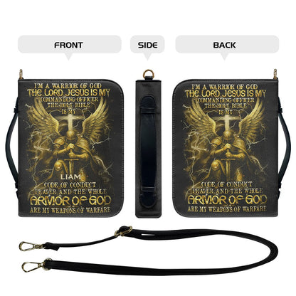 CHRISTIANARTBAG Bible Cover - I'm A Warrior Of God - Personalized Bible Cover for Men, CABBBCV01050725.