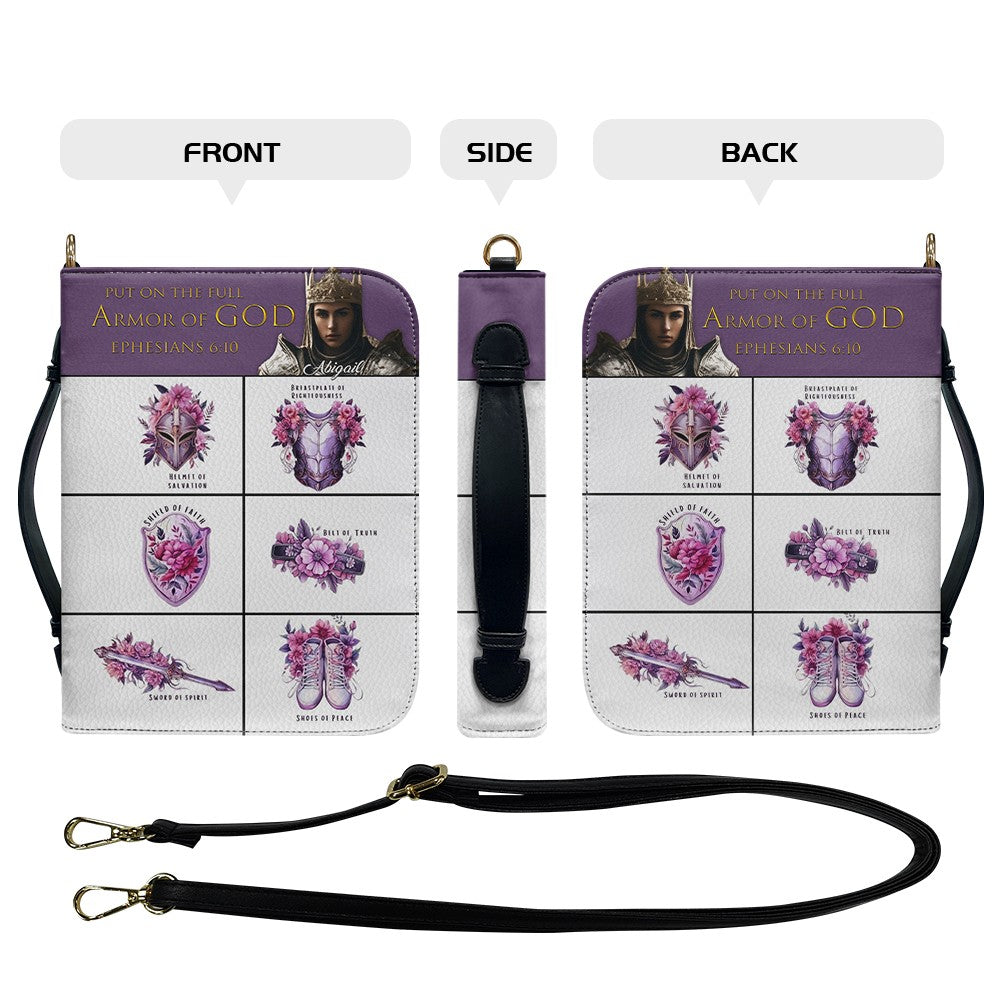 CHRISTIANARTBAG Bible Cover - Put On The Full Armor Of GOD - Custom Name and Image - Personalized Bible Cover, CABBBCV01051925.