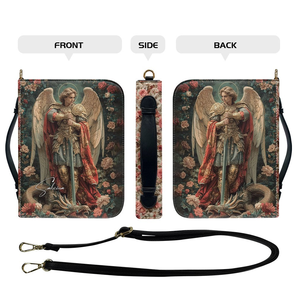 CHRISTIANARTBAG Bible Cover - Personalized Bible Cover with Archangel Warrior Design – Custom Name – CHRISTIANARTBAG Gift for Christians